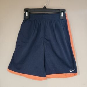 Kids Nike Vintage Basketball Shorts Blue And Orange Size 6